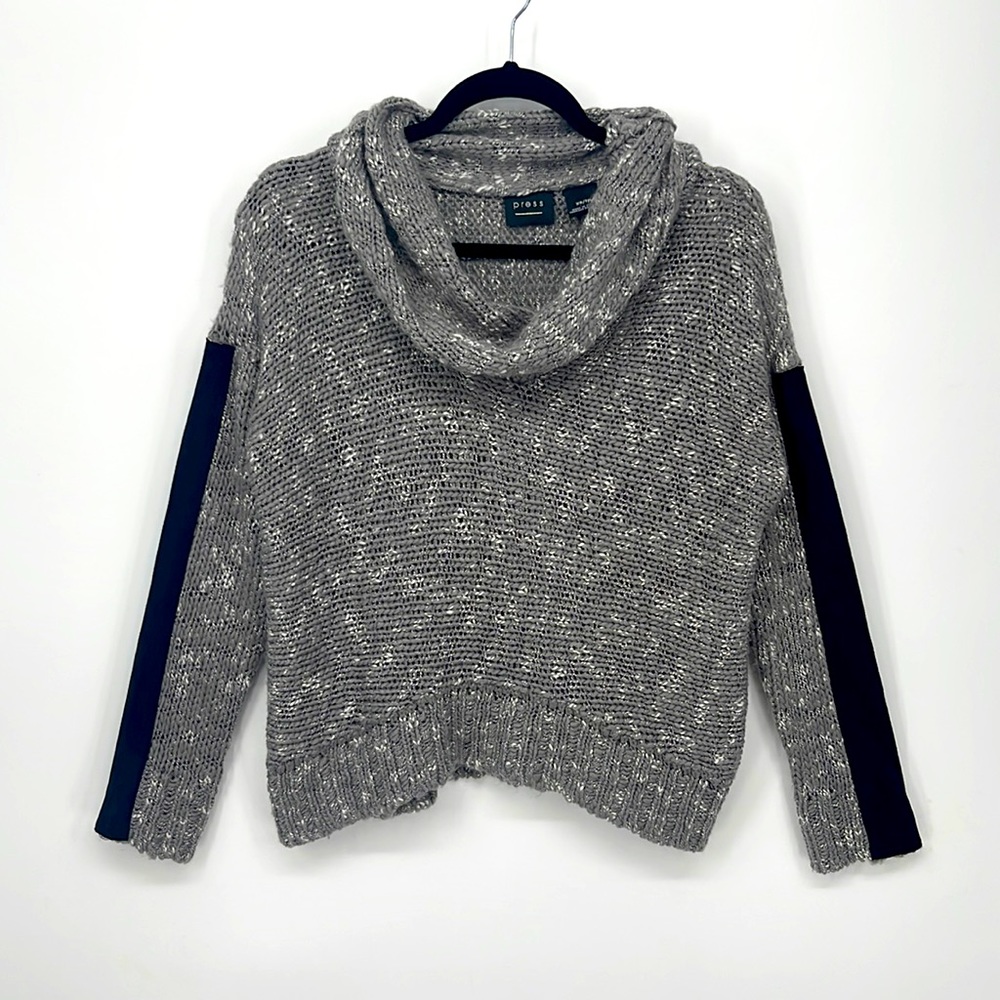 Press Cowl Neck Oversized Sweater